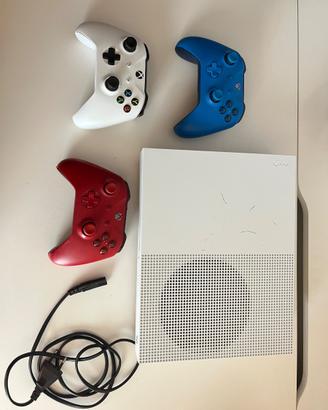 Xbox one s+ 3 controller con scatola e giochi