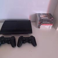 PS3 Super Slim 1TB + 2 Controller + 8 Giochi