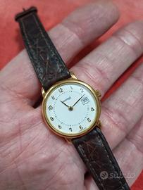 Eberhard orologio quarzo d'epoca cassa oro 750

