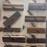 Lotto 12  pialle antiche da falegname in legno 900