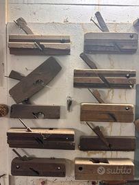 Lotto 12  pialle antiche da falegname in legno 900