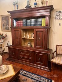 Credenza/Libreria classica in legno massello
