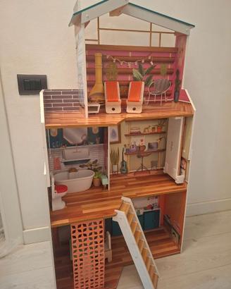 Incantevole Casa delle Bambole Moderna in Legno