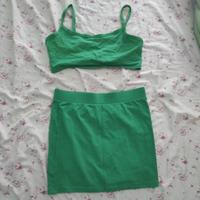 set crop top + gonna tubino