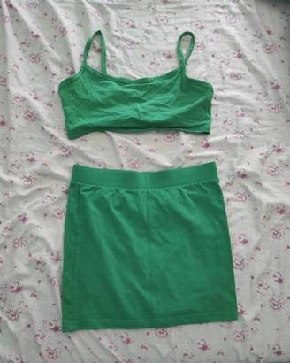 set crop top + gonna tubino