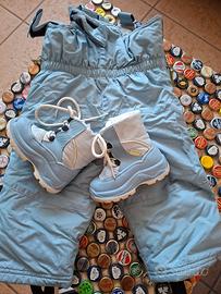 Salopette neve bimbo 18 mesi e scarponcino n.20/21