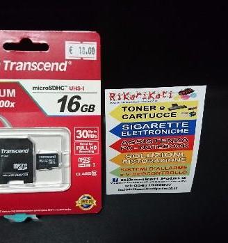 Scheda sd Transcend 16 GB Classe 10 UHS-1