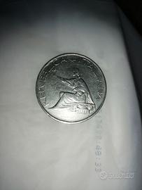 . Moneta argento 500 lire 1861 1961