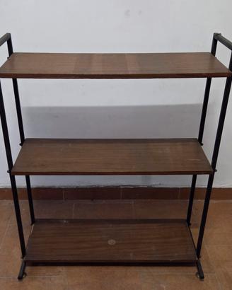 scaffale vintage mobili ferro legno mensole giardi