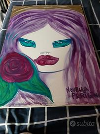 olio su tela novella parigini 70x50