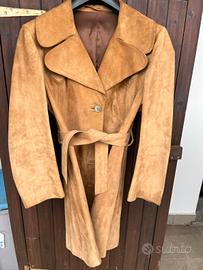 Giacca trench vintage in camoscio 