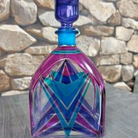Decanter da collezione in vetro colorato 