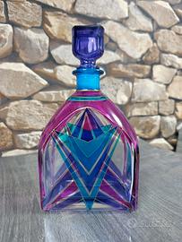 Decanter da collezione in vetro colorato 