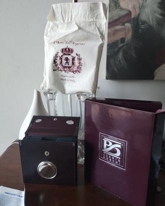 Vintage '80-90 portacarte a soffietto argento 925%