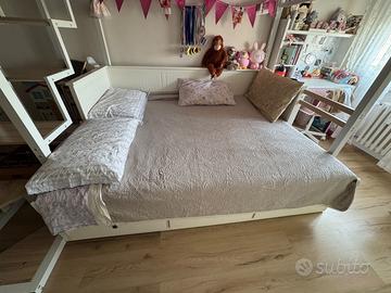 Divano letto IKEA HEMNES bianco con 3 cassetti