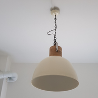 3Lampadario metallo crema