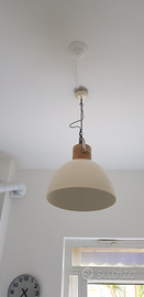 3Lampadario metallo crema