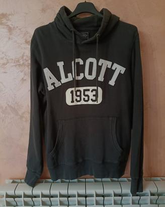 Felpa uomo con cappuccio felpata grigia "Alcott"