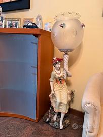 Lampada vintage in ceramica di Bassano da terra