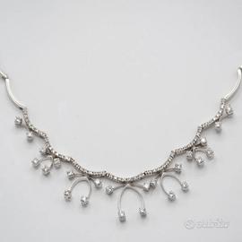 Collana Re Carlo oro bianco 18kt diamanti CAS.28
