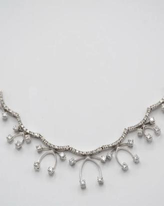 Collana Re Carlo oro bianco 18kt diamanti CAS.28