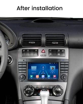 Autoradio bt navigatore mercedes classe c w203 dvd