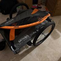 Rimorchio bici doppio passeggino