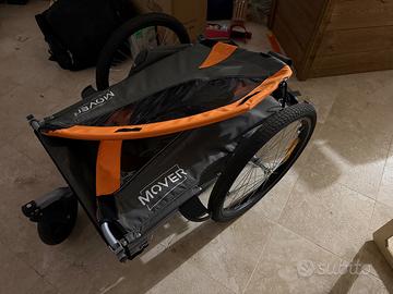 Rimorchio bici doppio passeggino