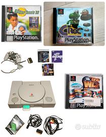 set PlayStation 1 PAL + 3 giochi e demo