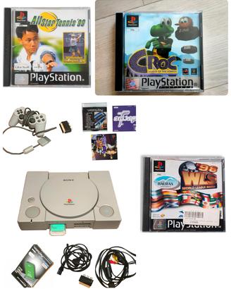 set PlayStation 1 PAL + 3 giochi e demo