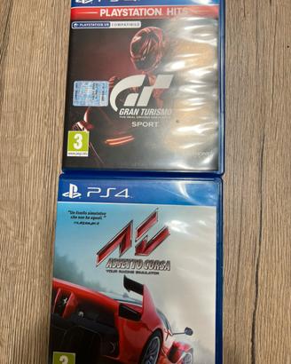 Gran Turismo sport e Assetto Corsa per PS4