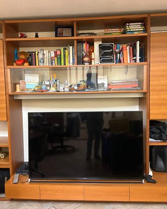 Libreria / Parete Attrezzata Color Noce 220x303