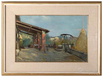 Alfredo Bonciani pittore quadro olio su tavoletta