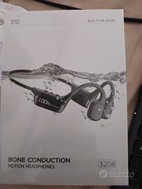 CUFFIE SPORT/NUOTO CONDUZIONE OSSEA 32GB NUOVE