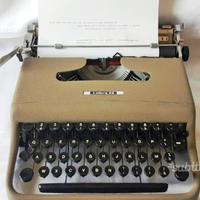 Olivetti Lettera 22 L prima serie marrone goffrato