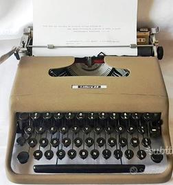 Olivetti Lettera 22 L prima serie marrone goffrato