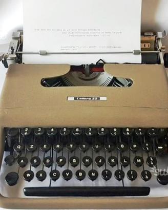 Olivetti Lettera 22 L prima serie marrone goffrato