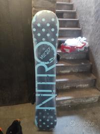 Tavola Snowboard Nitro+attacchi