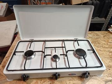 fornello portatile  a gas liquido 3 fuochi