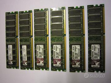 Memoria Ram DDR1 -184 pin vecchi desktop (e SIMM)