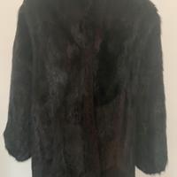 Cappotto pelliccia nera vintage 44 cond.eccellenti
