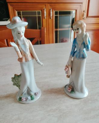 coppia statuine porcellana 