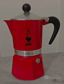 Caffettiera Moka Bialetti Rainbow Rossa - 3 tazze