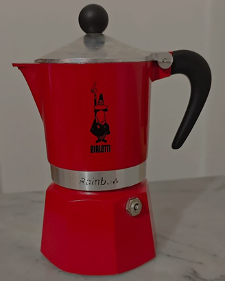 Caffettiera Moka Bialetti Rainbow Rossa - 3 tazze