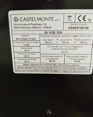 stufa a pellet Castelmonte 