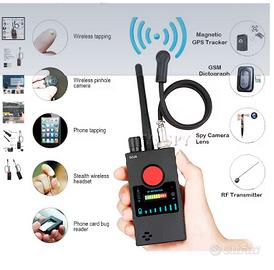 Rilevatore microspie, segnali audio, GPS e W-Fi