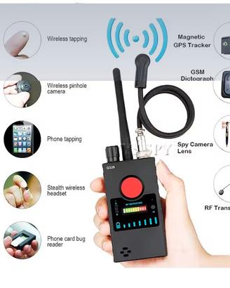 Rilevatore microspie, segnali audio, GPS e W-Fi