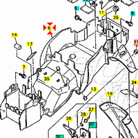 -Parafango post Yamaha FZR R 600 4FM216110100