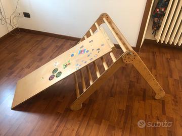 Scivolo arrampicata legno bambini