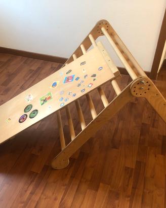 Scivolo arrampicata legno bambini